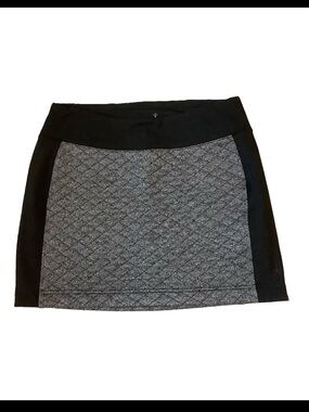 Smartwool Diamond Peak Quilted Mini Skirt Wool Blend Black Gray Women’s Sz.S EUC